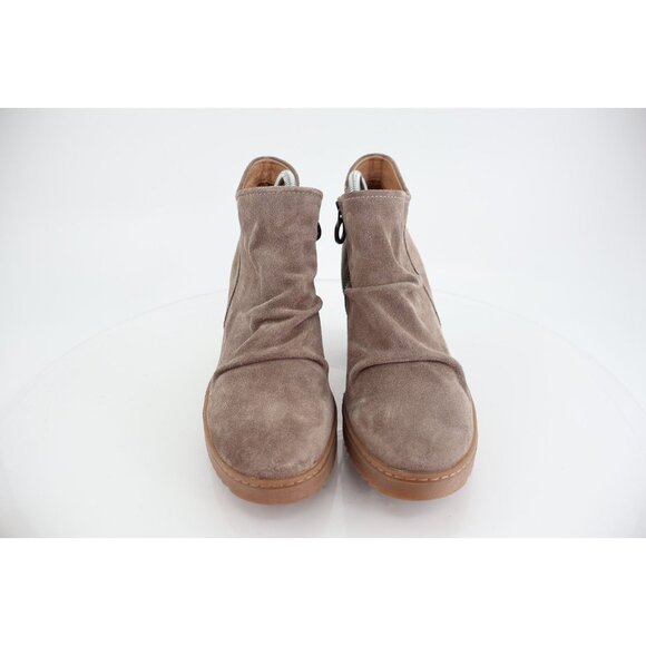 Sofft Siri Taupe Brown Ankle Boots Booties Wedge Size 10 Side Zip Comfy - Picture 3 of 11